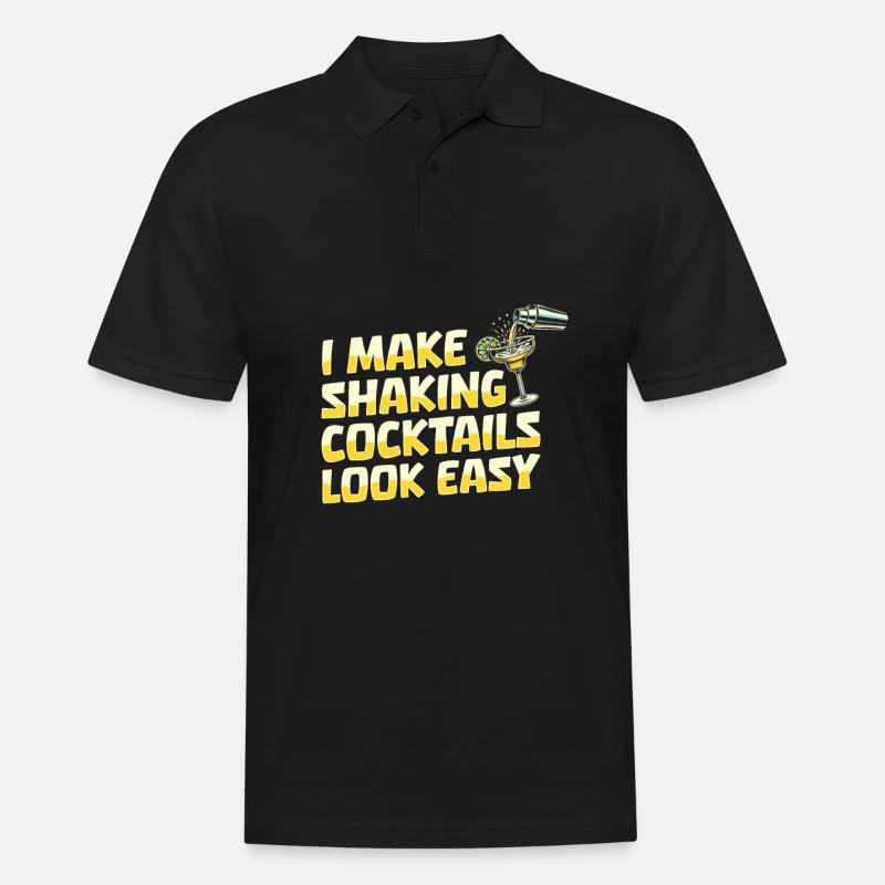 Barkeeper Bartender - Männer Poloshirt - Schwarz