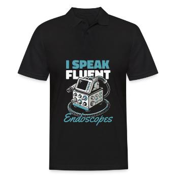 Krankenschwester Gastroenterologie - Männer Poloshirt - Schwarz - Vorne - Kai (181cm)