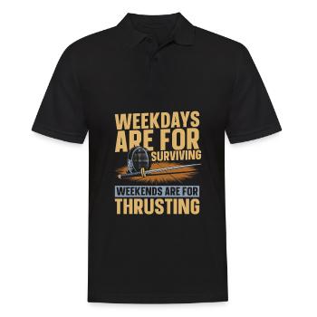 Fencing Fencers - Men's Polo Shirt - black - Front - Kai (181cm)