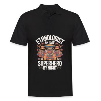 Ethnologue - Polo Homme - noir - Devant - Kai (181cm)