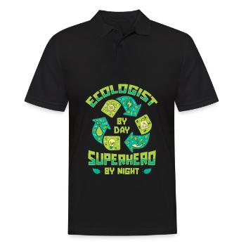 Écologiste - Polo Homme - noir - Devant - Kai (181cm)