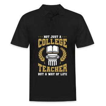 Professor - Men's Polo Shirt - black - Front - Kai (181cm)