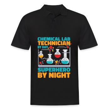 Assistant de laboratoire chimique - Polo Homme - noir - Devant - Kai (181cm)