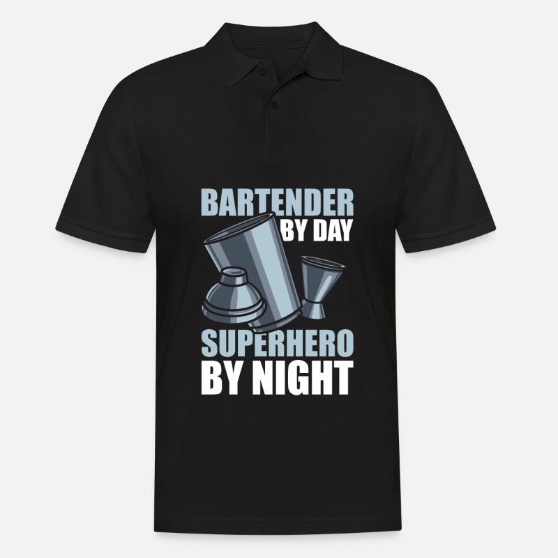 Barkeeper Bartender - Männer Poloshirt - Schwarz