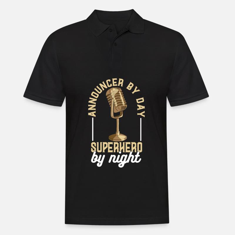 Ansager - Männer Poloshirt - Schwarz