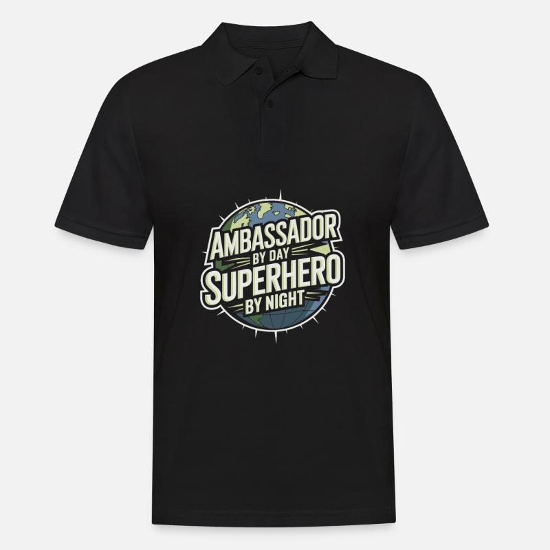 Botschafter - Männer Poloshirt - Schwarz