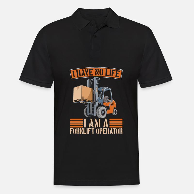 Gabelstapler Staplerfahrer - Männer Poloshirt - Schwarz