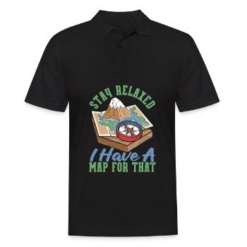 Geography Geographer - Men's Polo Shirt - black - Front - Kai (181cm)