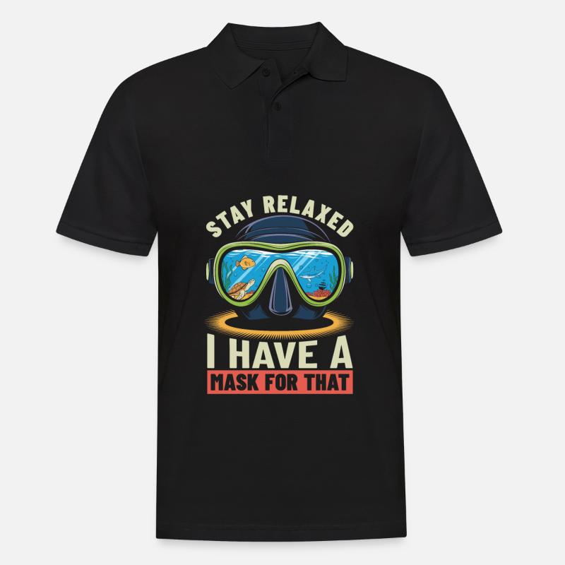 Berufstaucher - Männer Poloshirt - Schwarz