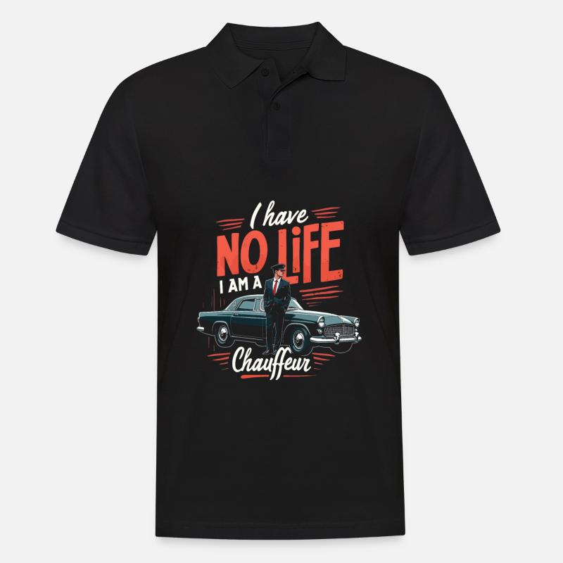 Chauffeur - Männer Poloshirt - Schwarz