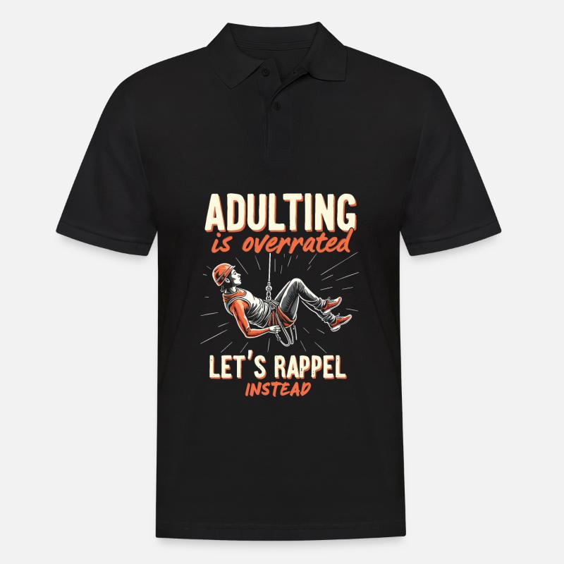 Canyoning Rappelling - Männer Poloshirt - Schwarz