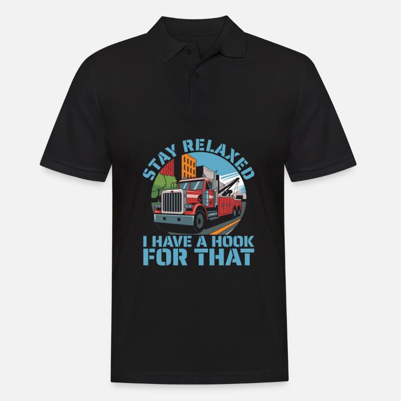 Abschleppdienst Abschlepper - Männer Poloshirt - Schwarz