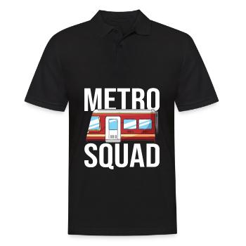 U Bahn Fahrer Kader - Männer Poloshirt - Schwarz - Vorne - Kai (181cm)