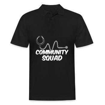 Sozialarbeiter Kader - Männer Poloshirt - Schwarz - Vorne - Kai (181cm)