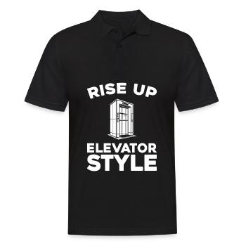 Elevator Elevator - Men's Polo Shirt - black - Front - Kai (181cm)