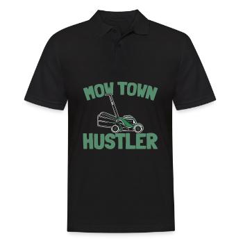 Lawn mower mowing - Men's Polo Shirt - black - Front - Kai (181cm)