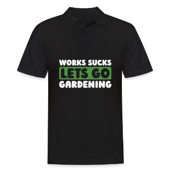 Hobby Gardener Garden - Men's Polo Shirt - black - Front - Kai (181cm)