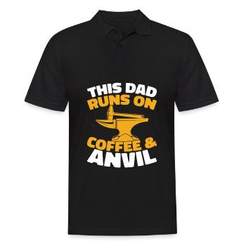 Forgeron Métallurgiste Café Père Papa - Polo Homme - noir - Devant - Kai (181cm)