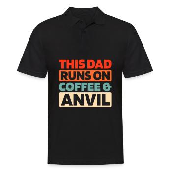 Forgeron Métallurgiste Café Père Papa - Polo Homme - noir - Devant - Kai (181cm)