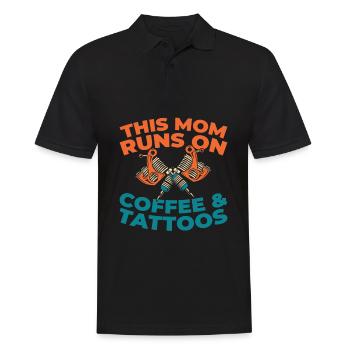 Tattoo Artist Tattoo Coffee Mother Mom - Men's Polo Shirt - black - Front - Kai (181cm)
