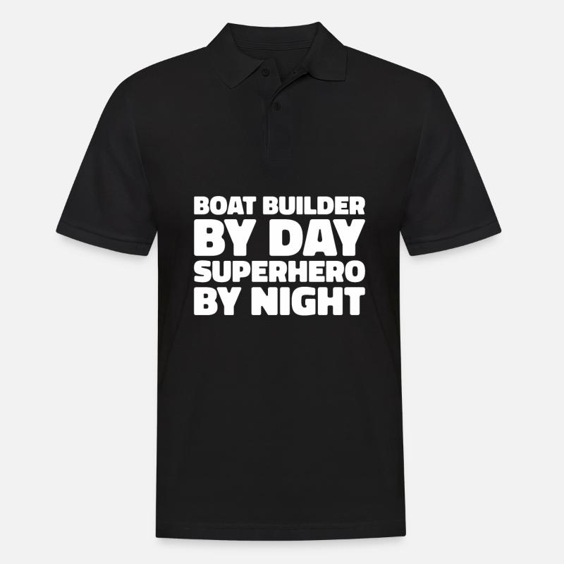 Bootsbauer - Männer Poloshirt - Schwarz