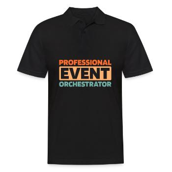 Event planner - Men's Polo Shirt - black - Front - Kai (181cm)