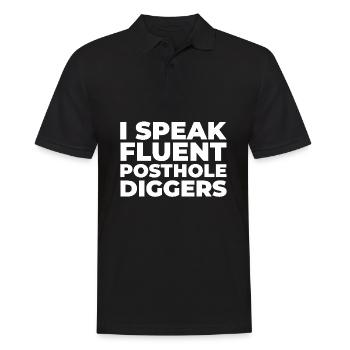Fence installer - Men's Polo Shirt - black - Front - Kai (181cm)