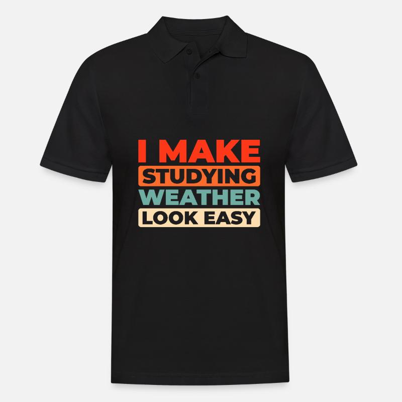 Klimaanalytiker - Männer Poloshirt - Schwarz
