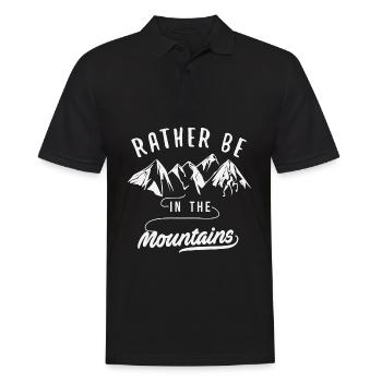 Chemise de montagne Plutôt être dans les montagnes Gift Tee - Polo Homme - noir - Devant - Kai (181cm)