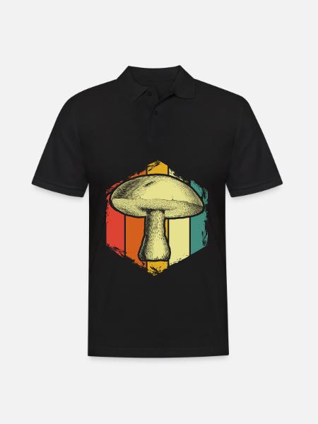 Champignons - Polo Homme - noir