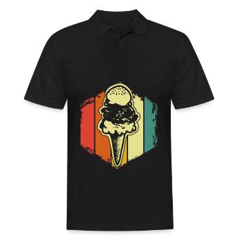 Eis - Männer Poloshirt - Schwarz - Vorne - Kai (181cm)