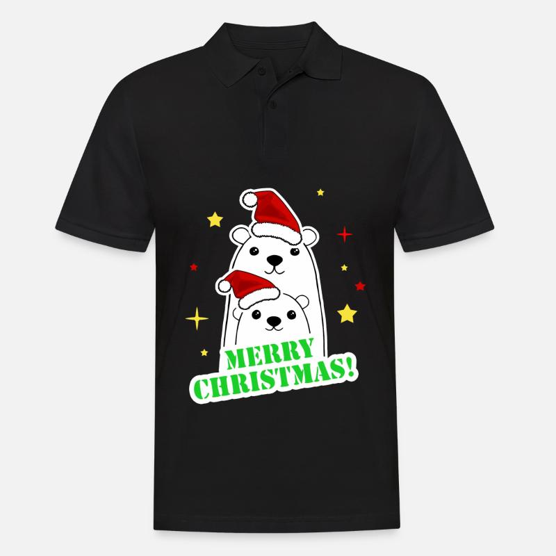 Frohe Weihnachtsfeier - Männer Poloshirt - Schwarz