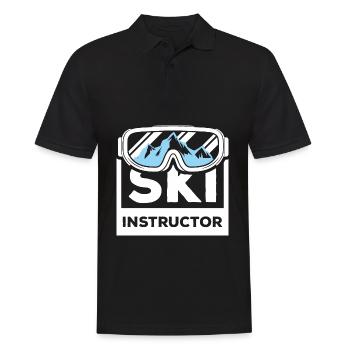 Skilehrer Wintersport - Männer Poloshirt - Schwarz - Vorne - Kai (181cm)