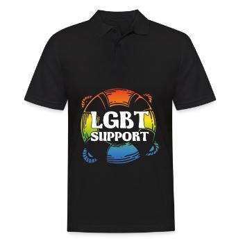 LGBT - Männer Poloshirt - Schwarz - Vorne - Kai (181cm)