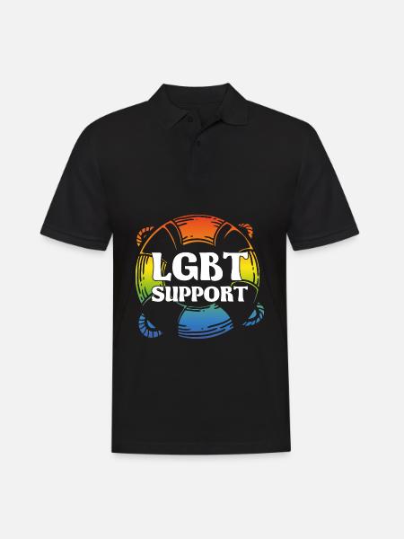 LGBT - Men's Polo Shirt - black