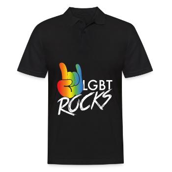 LGBT rock - Polo Homme - noir - Devant - Kai (181cm)