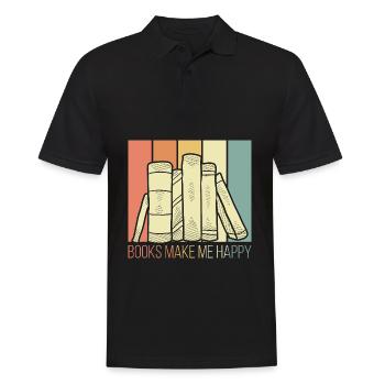 Les livres font le bonheur - Polo Homme - noir - Devant - Kai (181cm)