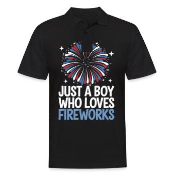 Pyrotechnie Feux d’artifice Pyrotechnie - Polo Homme - noir - Devant - Kai (181cm)