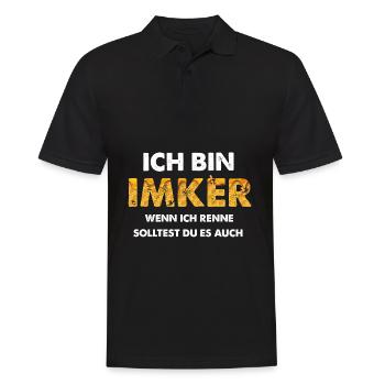 Ich Bin Imker - Hobby Imker Bienen Spruch Geschenk - Männer Poloshirt - Schwarz - Vorne - Kai (181cm)