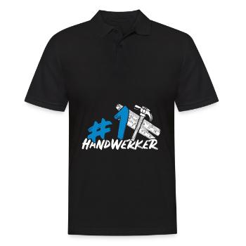 Handwerker - Männer Poloshirt - Schwarz - Vorne - Kai (181cm)