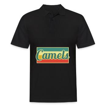 Kamel - Männer Poloshirt - Schwarz - Vorne - Kai (181cm)