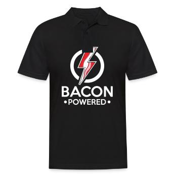 Bacon Powered - lightning taste morning - Polo Homme - noir - Devant - Kai (181cm)