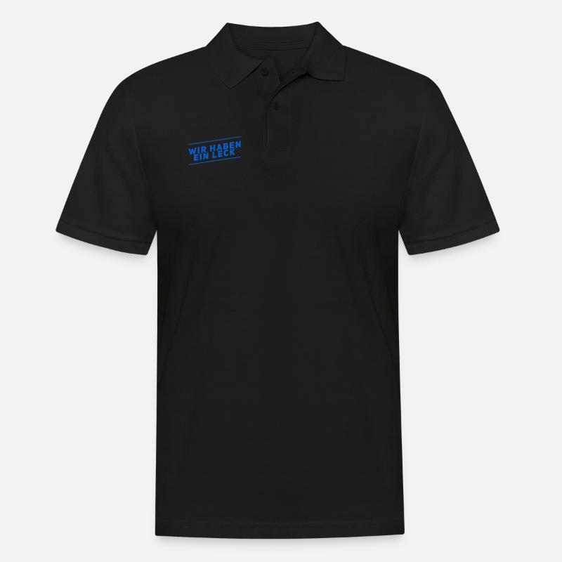 da ist ein Leck - Männer Poloshirt - Schwarz