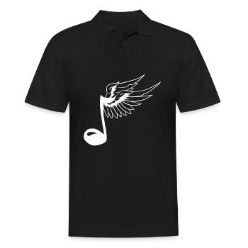 Schöne Note mit Flügeln Musik Symbol Geschenk - Männer Poloshirt - Schwarz - Vorne - Kai (181cm)