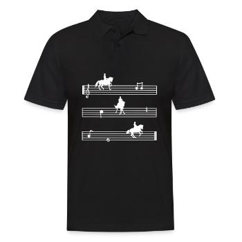 Dressage silhouette horse rider free gift - Men's Polo Shirt - black - Front - Kai (181cm)