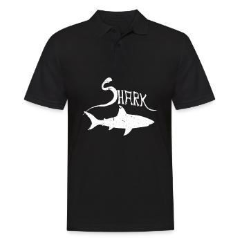 Cool SHARK shark killer float sea gift - Men's Polo Shirt - black - Front - Kai (181cm)