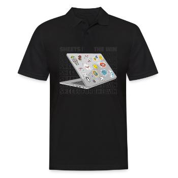 Data Entry Clerk Sheets For The Win Art - Men's Polo Shirt - black - Front - Kai (181cm)