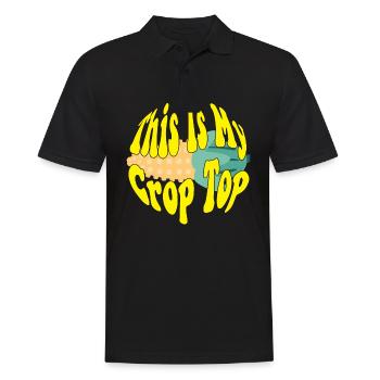 Citations agricoles drôles C’est mon agriculteur Crop Top - Polo Homme - noir - Devant - Kai (181cm)