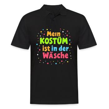 Mein Kostüm ist in der Wäsche - Lustiges Karneval - Männer Poloshirt - Schwarz - Vorne - Kai (181cm)