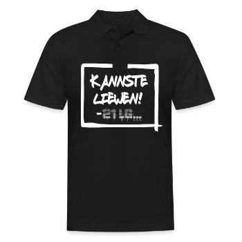 Kannste liewen! - Männer Poloshirt - Schwarz - Vorne - Kai (181cm)